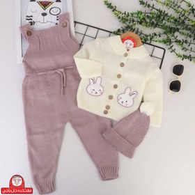 تصویر سه تیکه گلدوزی خرگوش 