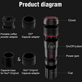 تصویر اسپرسو ساز اتوماتیک قابل حمل مدل ACM009 In-Car Portable Espresso Maker ACM009