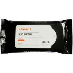 تصویر دستمال مرطوب پاک کننده دست و صورت آقایان بیول حاوی ویتامین E بسته 10 عددی Biol Vitamin E Face And Hand Cleansing Wipes 10 Pcs