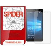 تصویر محافظ صفحه نمایش اسپایدر مدل S-TMP002 مناسب برای گوشی موبایل مایکروسافت Lumia 950 جلو بی رنگ برند اسپایدر سازگار با Microsoft Lumia ۹۵۰