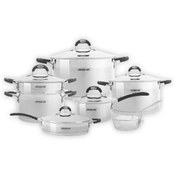 تصویر سرویس قابلمه 12 پارچه استیل عرشیا ARSHIA SS1401-1755 ARSHIA 12PCS SS Cookware Set SS1401-1755