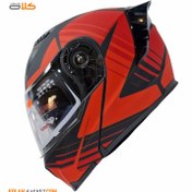 تصویر کلاه کاسکت فک متحرک Ek قرمز مدل JK908 کد 14 Red Ek moving jaw casket, model JK908, code 14