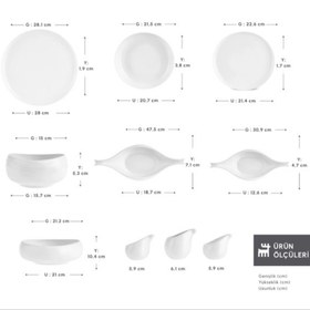 تصویر سرویس غذاخوری کاراجا ۵۵ پارچه چینی ۱۲ نفره طرح کلای 
