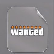 تصویر استیکر ماشین طرح wanted سایز ۶*۲ کد ۱۰۷ 