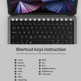 تصویر کیف آیپد Bumper Combo Keyboard نیلکین مناسب برای iPad Pro 12.9 (2022/2021/2020) 