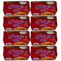 تصویر بیسکویت دایجستیو سبوس دار با روکش کاکائو آناتا - 220 گرم بسته 8 عددی 