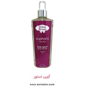 تصویر بادی اسپلش هیلدا بیوت مدل ایفوریا کالوین کلین HILDA BEAUT EUPHORIA CALVIN KLEIN BODY SPLASH 