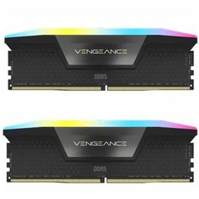 تصویر Corsair VENGEANCE RGB PRO Black DDR5 32GB 5200MHz CL40 Dual Channel Ram 