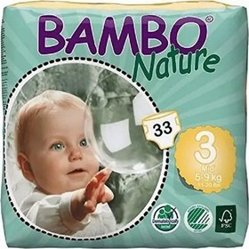 تصویر پوشک کودک برند بامبو نیچر Bambo nature diapers size3 