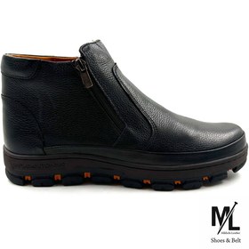 تصویر بوت چرم مردانه | 2 طرف زیپ | کد:H22 | چرم میخچی 