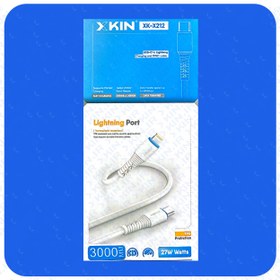 تصویر کابل شارژ USB به لایتنینگ ایکس کین مدل XK-X212 طول ۳ متر قابلیت انتقال فایل 