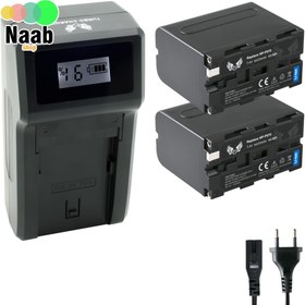تصویر باتری دوربین سونی مدل NP-F980 A+ 7800mAh(قطر دوبل)(مجموعه ۲ عددی)(قابلیت استفاده با رینگ لایت،مانیتور دوربین و.. ) 