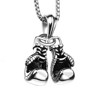 تصویر گردنبند مردانه دستکش بوکس با جنس استیل 