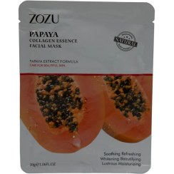 تصویر ماسک ورقه ای عصاره پاپایا و کلاژن 30گرم زوزو Zuzu Papaya Collagen Facial Mask 30g