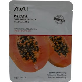 تصویر ماسک ورقه ای عصاره پاپایا و کلاژن 30گرم زوزو Zuzu Papaya Collagen Facial Mask 30g