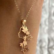 تصویر پلاک طلا دختر پاییز 