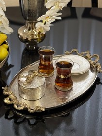 تصویر سینی بیضی طرح پاپیون A 