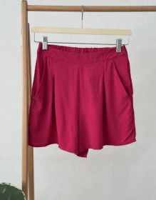 تصویر شورتک نخی تک رنگ اسمارا 