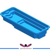 تصویر استخر فایبرگلاس مدل لیان سایز ۸*۶*۳ 