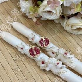 تصویر شمع قلمی 20سانتی‌متر جفتی انار یلدا 