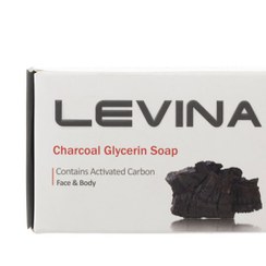 تصویر صابون گلیسیرینه ذغالی 120 گرم لوینا Levina Charcoal Glycerin Soap 120g