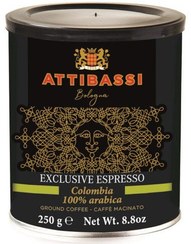 تصویر پودر قهوه 100٪ عربیکا کلمبیا آتیباسی (قوطی) Attibassi Colombia Exclusive Espresso Blend Coffee 