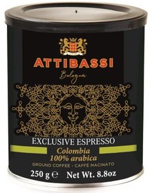 تصویر پودر قهوه 100٪ عربیکا کلمبیا آتیباسی (قوطی) Attibassi Colombia Exclusive Espresso Blend Coffee 