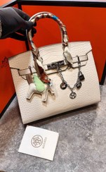تصویر کیف دستی زنانه هرمس مدل Birkin طرح کروکو Hermes Birkin Style Women’s Croco Pattern Handbag