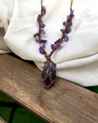 تصویر گردنبند سنگ آمیتیست 