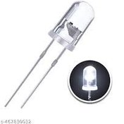 تصویر ال ای دی سفید شفاف 5 میلیمتر led white 5mm