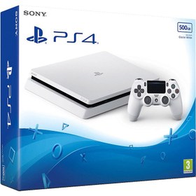 تصویر پلی استیشن 4 اسلیم سفید | PlayStation 4 Slim 500GB White 