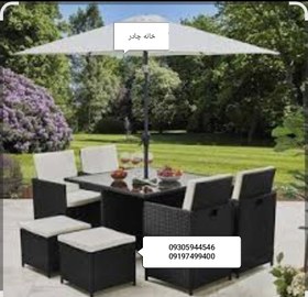 تصویر چتر پایه وسط مربع قطر ۳متر 