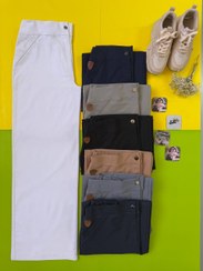 تصویر شلوار بگ زنانه کتان رنگارنگ سایزبزرگ 