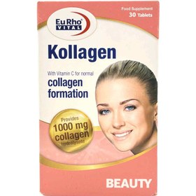 تصویر قرص کلاژن 1000 میل بسته 30 عددی یوروویتال ا Eurho Vital Kollagen 1000mg 30 Tablets Eurho Vital Kollagen 1000mg 30 Tablets