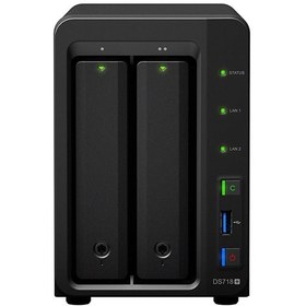 تصویر ذخیره ساز تحت شبکه سینولوژی دیسک استیشن DS718 Plus Synology DiskStation DS718 Plus 2-Bay NAS Server