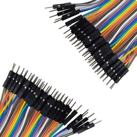 تصویر سیم جامپر نری به نری ۴۰ رشته ۳۰ سانتی‌متر 