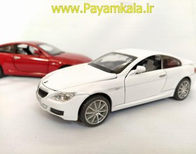 تصویر ماکت فلزی ماشین عقب کش موزیکال چراغدار اسباب بازی ب ام و (BMW M6 BY DIECAST REPLICA) سفید 