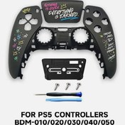 تصویر قاب کاستوم دسته ps5 - مدل لبرون جیمز قاب رویی (فیس پلیت) دسته PS5 طرح LeBron James (King James)