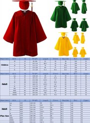 تصویر ست لباس فارغ‌التحصیلی دکتری بچگانه برند loquat Kids Children's Bachelor's Uniform Kindergarten Set Children's Doctoral Uniform Performance Uniform Graduation Dress Blue