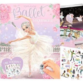 تصویر دفتر طراحی برچسب باله برند top model Design Notebook Ballerina Sticker Book