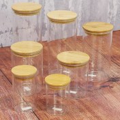 تصویر بانکه پیرکس گرد سایز ۷ با درب چوبی 