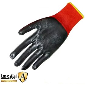 تصویر دستکش کار کف مواد آبی 