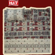 تصویر روتختی پنبه دوزی :لایه پنبه ارگانیک. پارچه نخی Cotton embroidered bedspread, organic cotton layer, cotton fabric