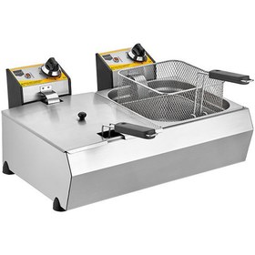 تصویر سرخ کن دو لگن 16 لیتری برقی EMPERO 16-liter electric EMPERO double basin fryer