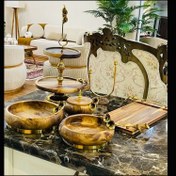 تصویر سرویس پذیرایی چوبی لیلیوم 5تیکه 