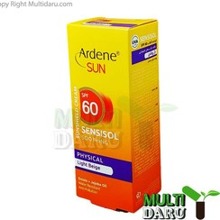 تصویر کرم ضد آفتاب رنگی آردن Ardenee مدل Physical حاوی SPF60 رنگ بژ حجم 50 میل 