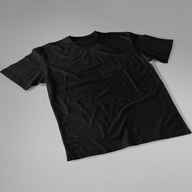 تصویر تیشرت یونیسکس مشکی ساده نخ پنبه اورسایز - M ا Black cotton oversize oniki T-shirt Black cotton oversize oniki T-shirt