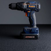 تصویر دریل شارژی رابین براشلس 20 ولت دو باتری چکشی سه نظام 13 صنعتی همراه با گارانتی مدل R8820E 