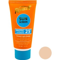 تصویر کرم ضد آفتاب رینوزیت رنگی NA25 Renuzit sunscreen Tinted NA25 cream 50 ml