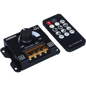 تصویر کنترل کننده دیمر LED تک رنگ 30A با ریموت RF 